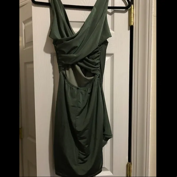 Hello Molly Green Wrap Bodycon Dress - Image 3