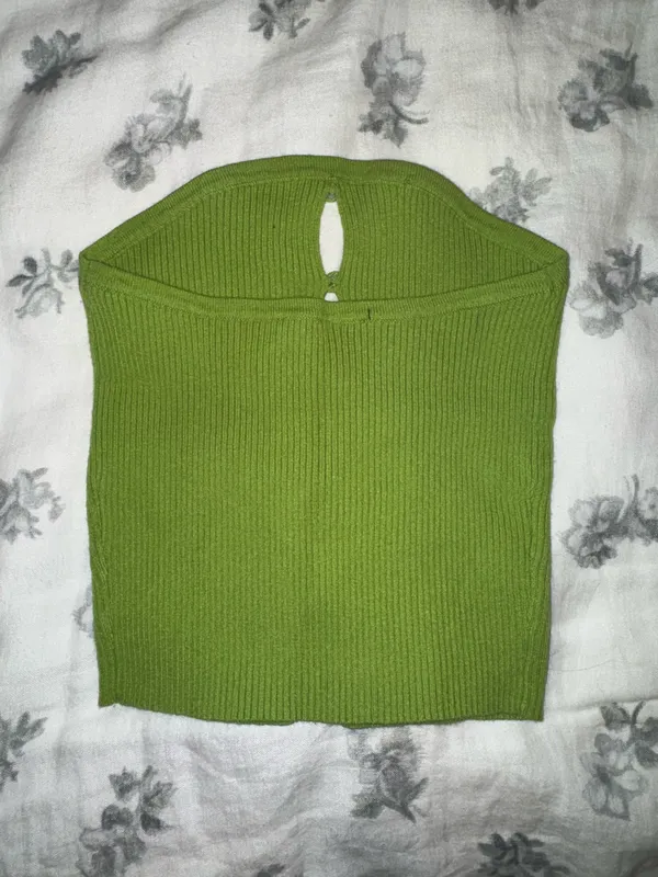 Green knit tube top - Image 2