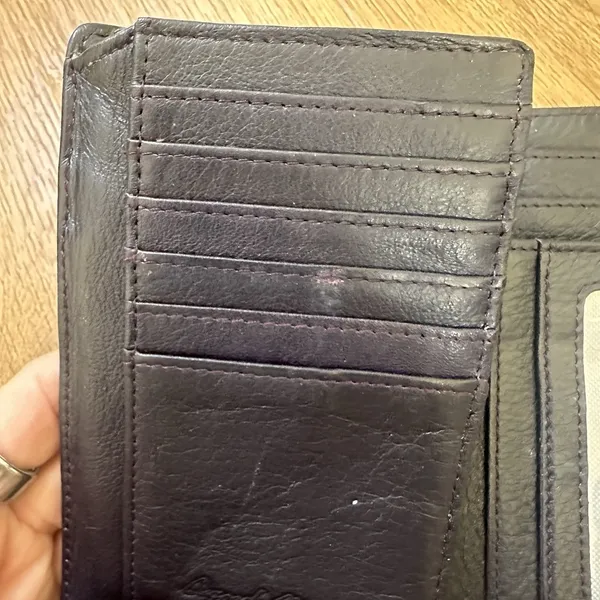 Osgoode Marley Dark Purple RFID Tri‎ Fold Wallet - Image 6