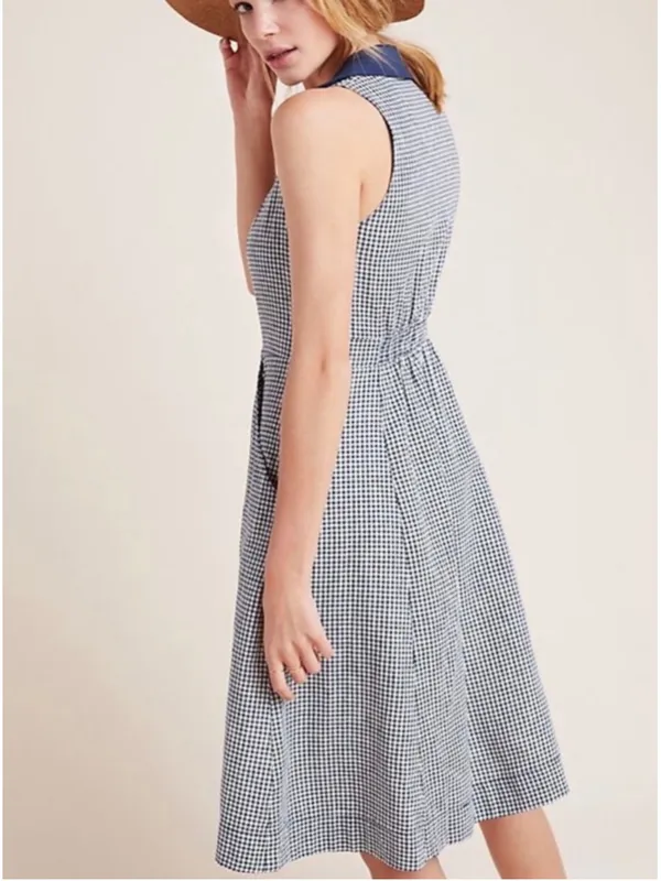 Anthropologie Camelia Gingham Dress Women’s Size 4 - Image 7