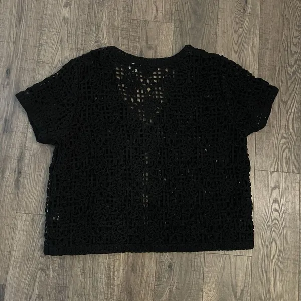 Alfred Dunner Cardigan 1X Crocheted Cropped‎ - Image 2