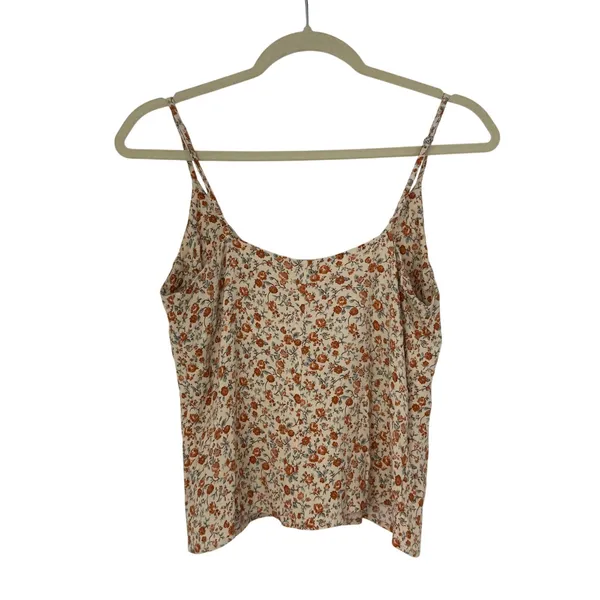 Reformation Rovino Floral Cami Tank Top Cream Rust Ditsy Print XS Fairy - Image 3