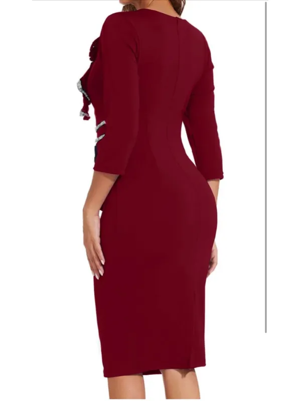 NEW Formal Long Sleeve Wear to Work Office Career Dress S - Image 2