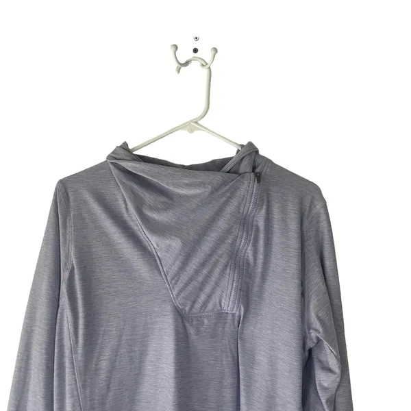 New Balance Size M‎ Half Zip Funnel Neck Long Sleeve Light Blue Pullover Sweater - Image 3