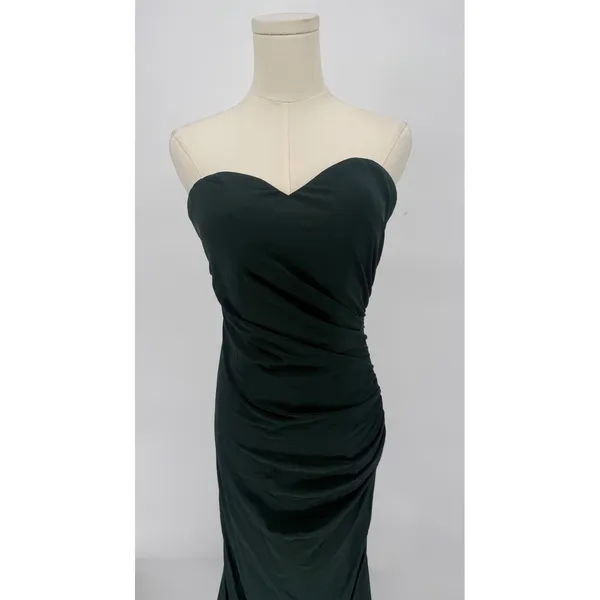 New! La Femme 30502 Strapless Sweetheart Jersey Gown in Emerald Green Sz 6 $338‎ - Image 5