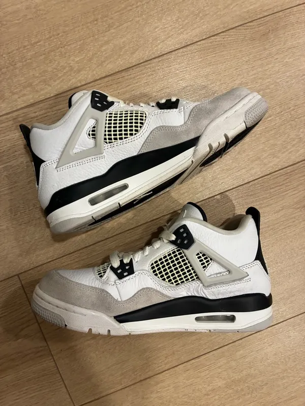 Nike Air Jordan 4 Retro Military Black GS 408452-111 Size 7Y/8.5 Women’s - Image 3
