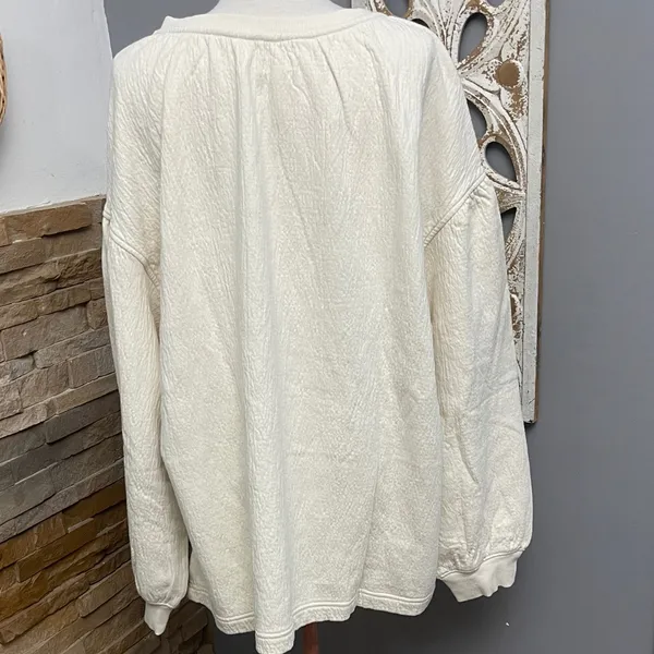 Women's cream Aerie sweater with tassels size L - Image 4