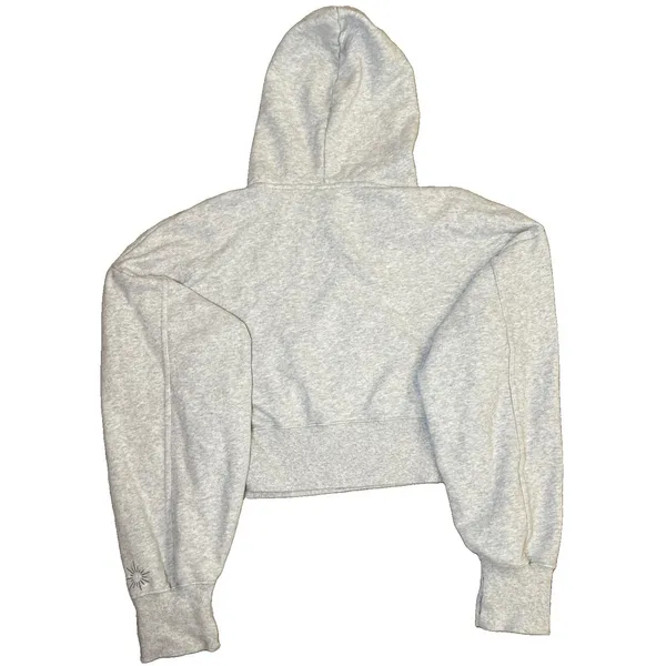 OFFLINE by Aerie Cropped Hoodie Women XL Heather Gray Thumbhole Pullover - Image 2