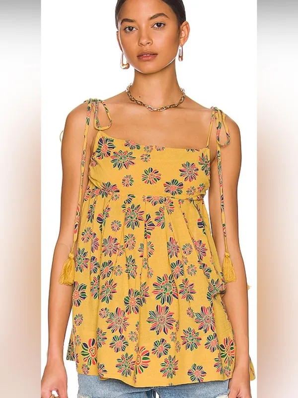 Free People floral Sun dress sz L - Image 4