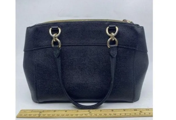 Coach Carryall Mini Brooke Light Goldblack Leather Cross Body Bag - Image 9