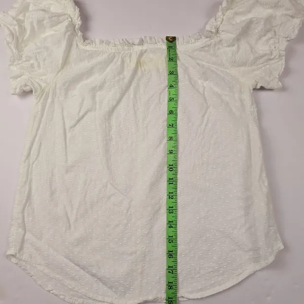 Anthropologie -1679 Maeve Sojourner Off-The-Shoulder Top‎ White Women's size 4 - Image 10