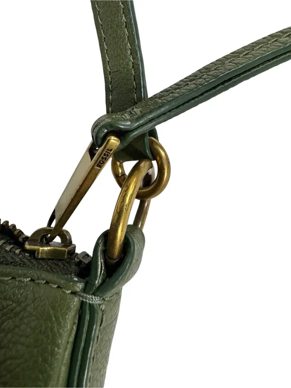 Fossil Skylar Olive Green Leather Hobo Shoulder Bag Purse Handbag - Image 6