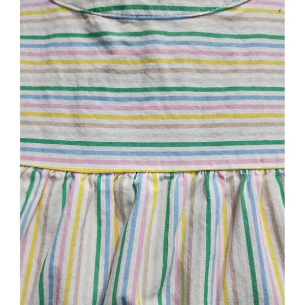 J. Crew Striped Ruffle Neck Sleeveless Blouse Women's Size‎ 2 - Image 2