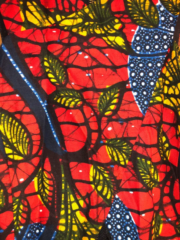 Laviye NWOT Red Ankara Cross Front Mini Length Dress - Image 8