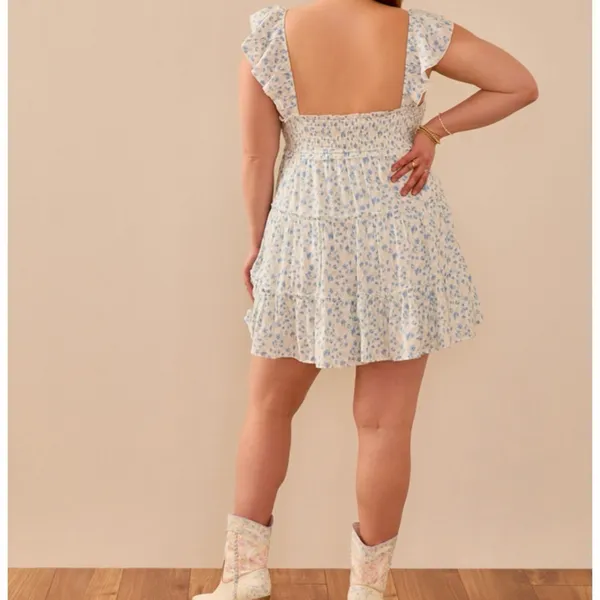 NEW Arula Blue and White Floral Dress Plus Size 2X Available NWT - Image 3