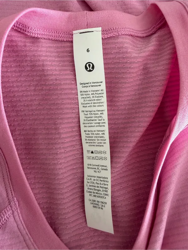 Lululemon Swiftly Tech Short Sleeve Shirt 6 Sweet Sorbet NWOT - Image 4