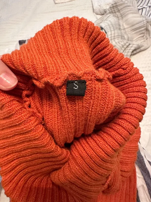 Orange Sweater Dress - Image 4