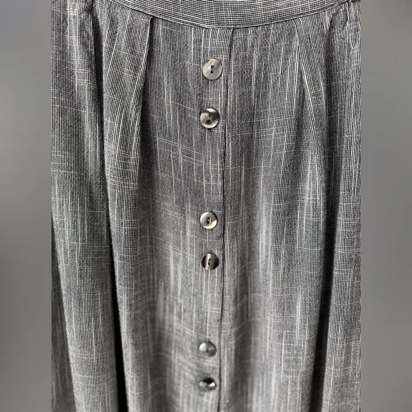 Vintage 90s Button Front Midi Skirt Norton McNaughton Size 8 - Image 4
