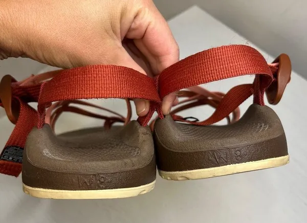 Chacos ZX/2 Sport Turquoise Brown Pink Orange Hiking Sandals Thin Toe Strap W 8 - Image 2