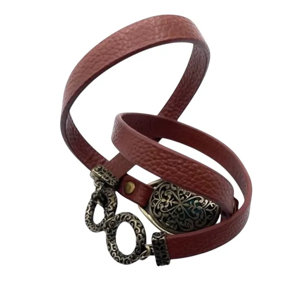 Premier Designs "Desert Diva" Faux Leather Turquoise Wrap Bracelet - Boho Western - Image 3