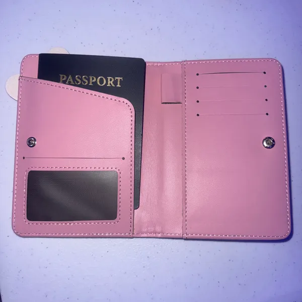🎀 Rare Kawaii Hello Kitty Island Passport Holder Wallet – Sanrio Pink Bow Travel Organizer NEW ✈️💗 - Image 2