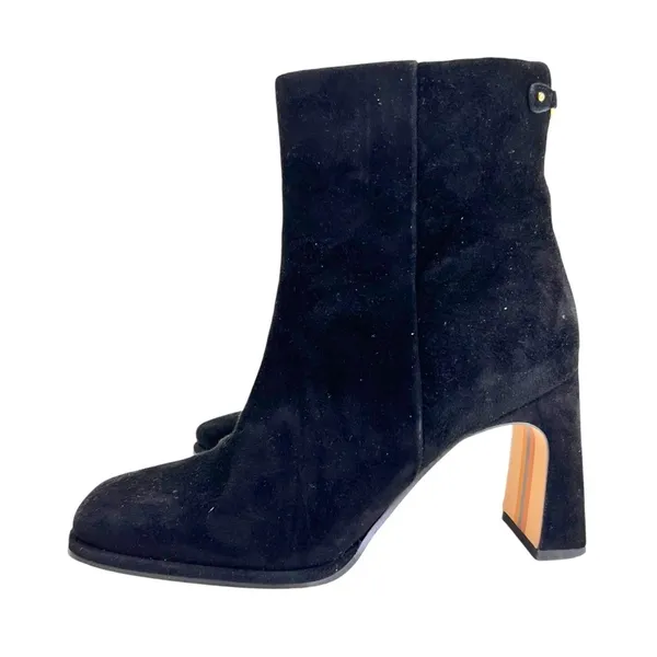 Sam Edelman Irie Black Suede Square Toe Heeled Bootie - Image 2