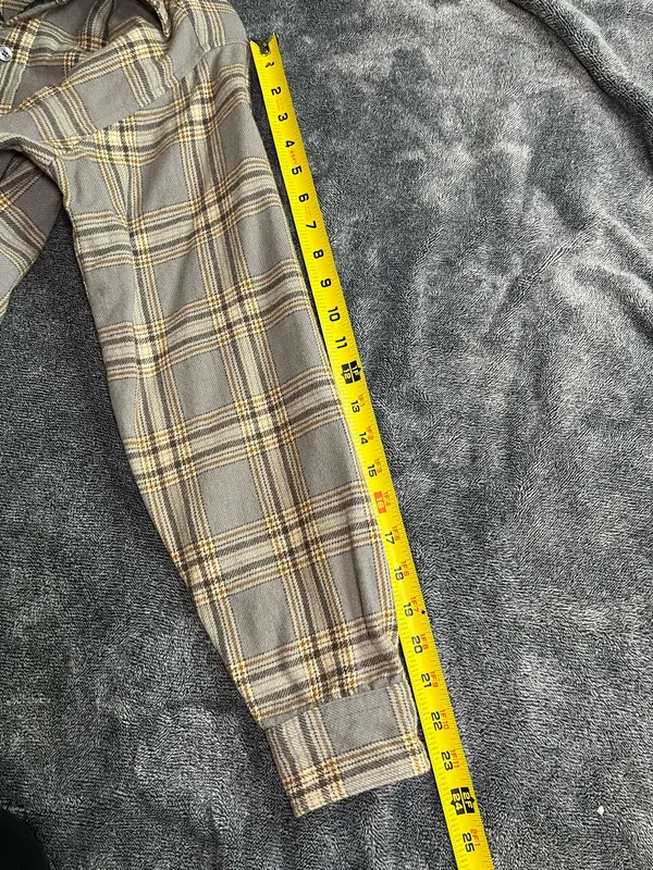 Vintage Pendleton Wool Plaid Button Up Shirt Men’s Medium USA Made Gray Brown - Image 7