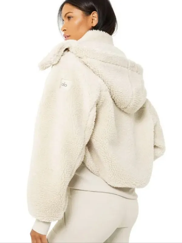Alo Yoga Foxy Sherpa Jacket - Bone XS - Image 3