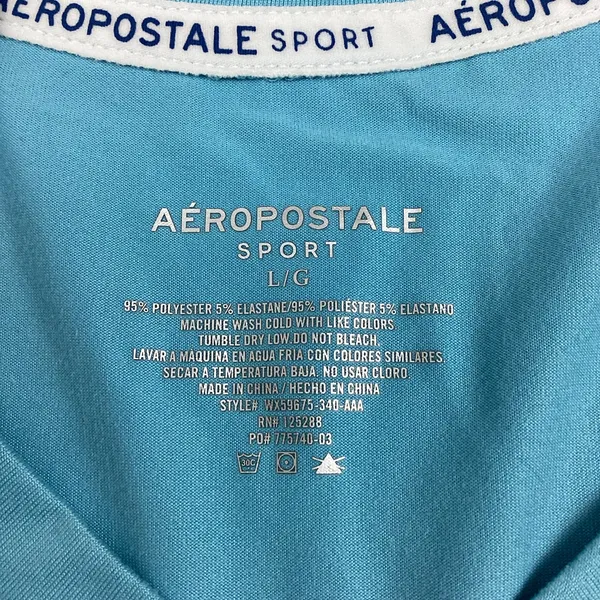 Aeropostale Sport Blue Athletic Top Large New with imperfection Retail $42 - Image 4