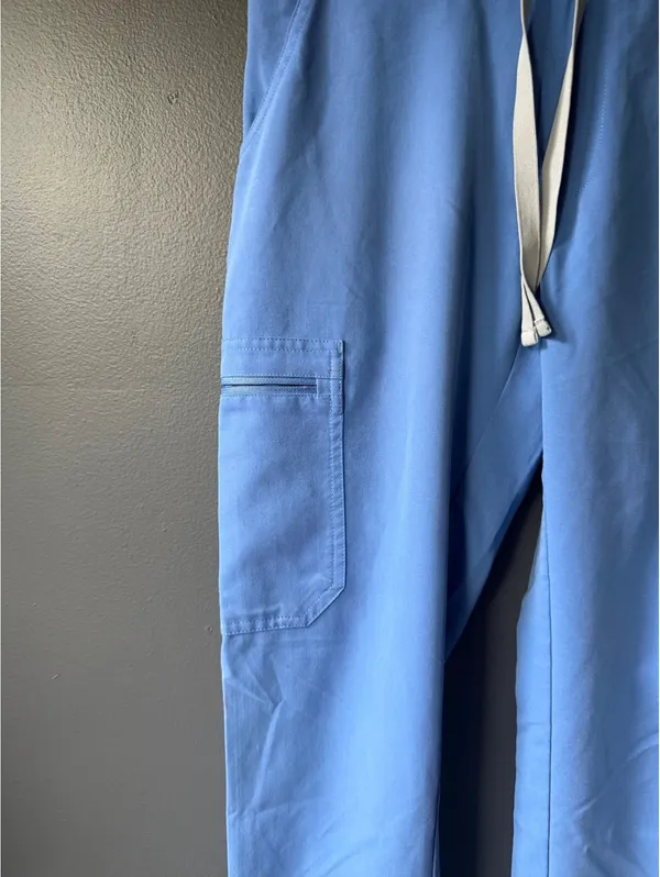 FIGS Technical Collection Light Blue Scrub Pants XXS - Image 5
