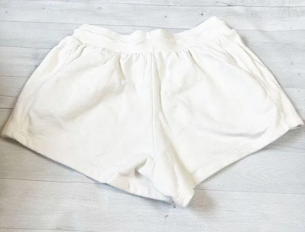 Champion White Reverse Weave Sweat Shorts Size Large Fleece - Image 5