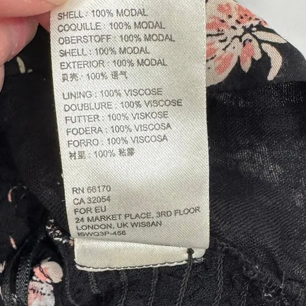 Free People Floral Lace Trim‎ Smocked Crop Top Boho Festival Size 8 - Image 5