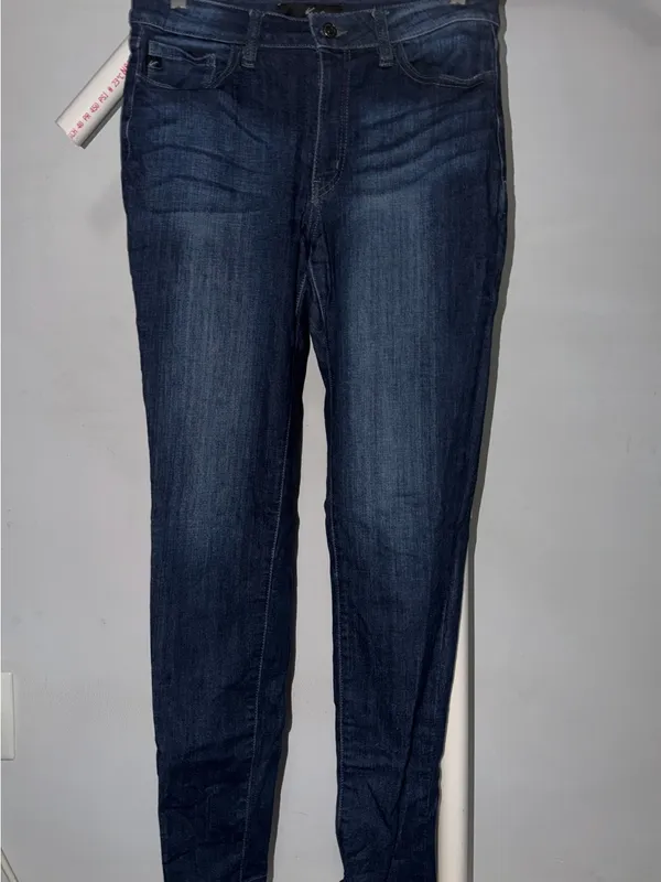 Dark Blue Women's Stretch Bootcut Jeans - Image 6