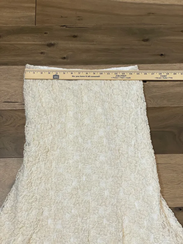 Free People Skirt Size L Cream Lace Tiered Mermaid Midi Cotton Blend - Image 2