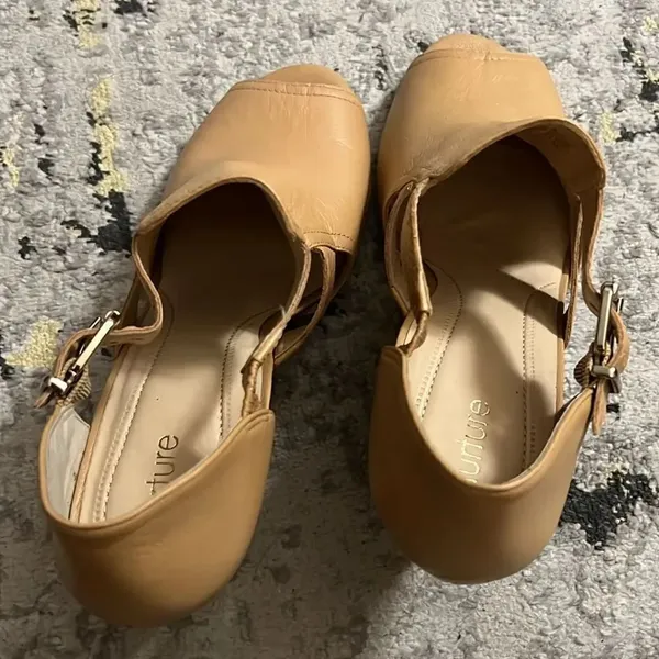 Nurture Pamina size 11 leather tan heels Tan - Image 2