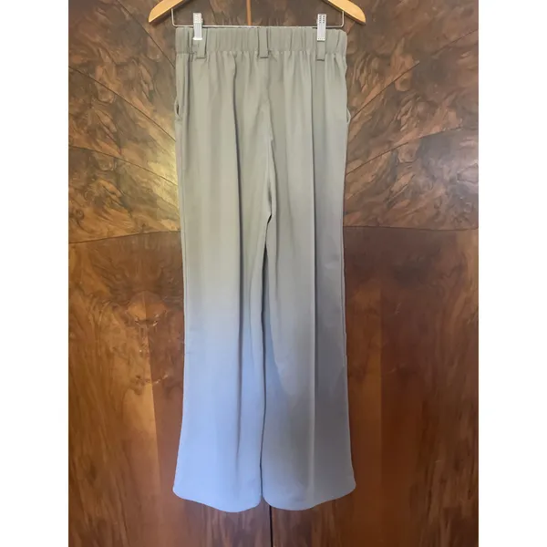 HALARA High Waist Pocket Wide Leg Micro Waffle Pants Satellite Gray Small S - Image 7
