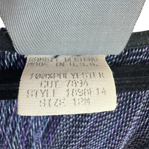 Rabbit Rabbit Rabbit Vintage Blue Swirl Pattern Accordion Stretchy Tank Dress 12 - Image 2