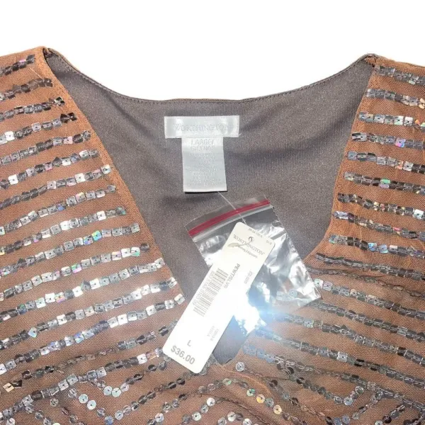 NWT Worthington Size Large Sequin Sleeveless Blouse‎ - Image 3