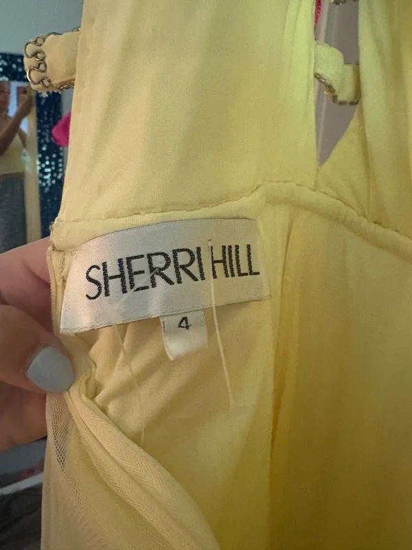 Sherri Hill Prom Dress Yellow - Image 3