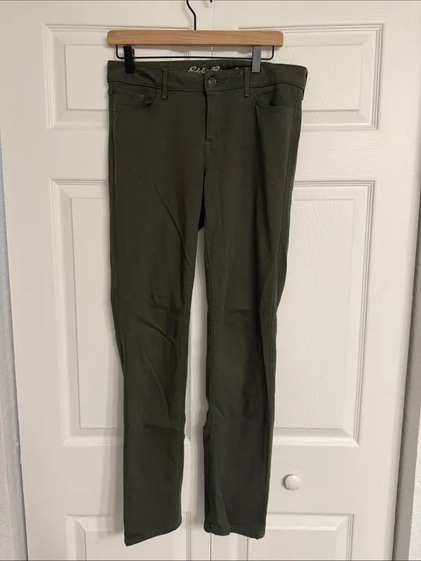 EDDIE BAUER Olive Green Women's Jeans - Image 7