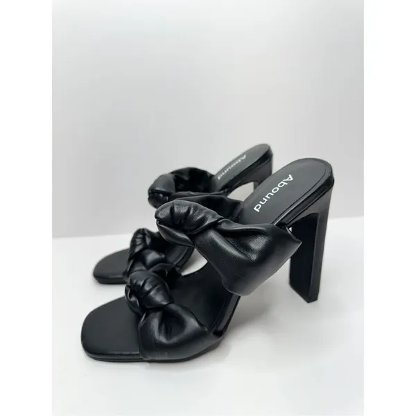 ABOUND Rainey Knotted Heeled Sandal in Black Size 5.5 Square Open Toe Heels‎ - Image 5