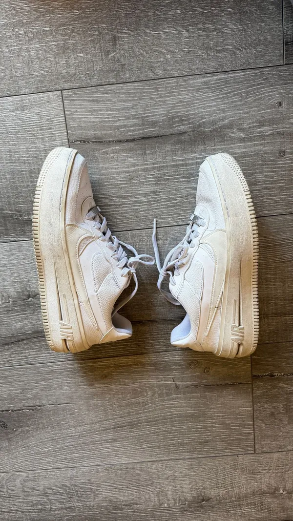 Nike Air Force 1 PLT.AF.ORM Triple White Platform Sneakers 8.5 - Image 2