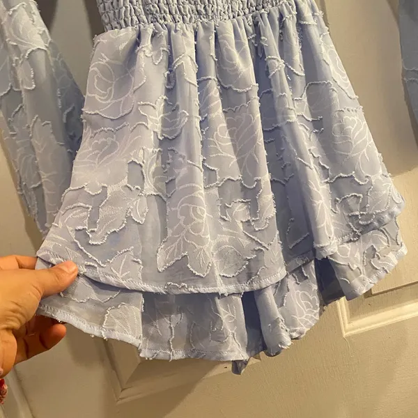 Rue21 Sky Blue Long Sleeve Romper Dress - Image 5