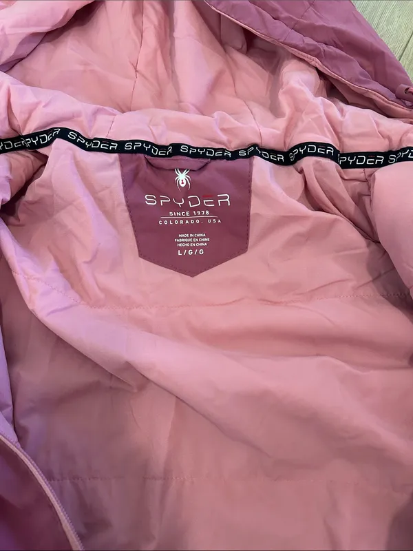 Spyder Women's Spyderlite Jacket with Hood, Rosewood, Size Large, NWT - Image 10