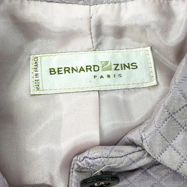 Bernard Zins Paris Mauve Lavender Vintage‎ Quilted Jacket Size 4 - Image 8