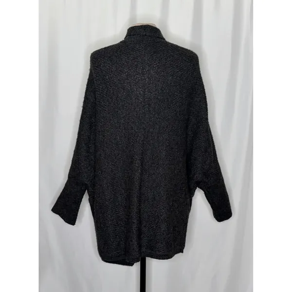 Anthropologie SLEEPING ON SNOW Primula Cocoon Cardigan Charcoal Gray Wool Large - Image 8