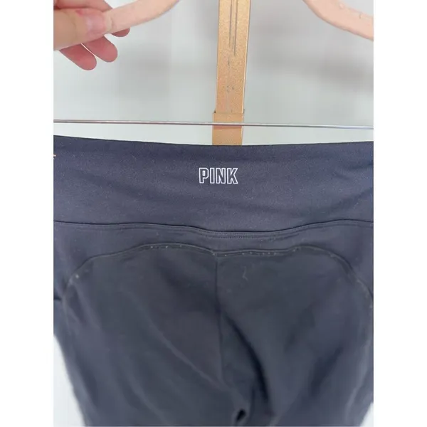 PINK Victoria's Secret Active Crop Leggings Pockets Size Large Black - Image 6