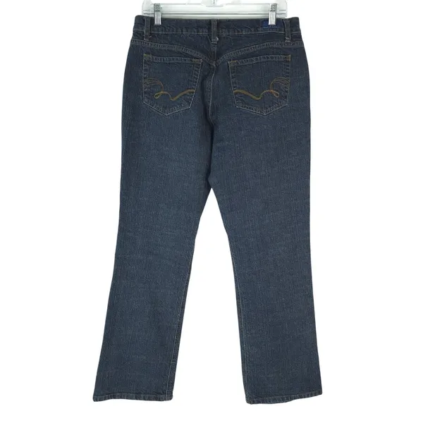 Bandolino Blu Cali Modern Bootcut‎ Jeans Womens 10 Dark Blue Stretch Denim - Image 2