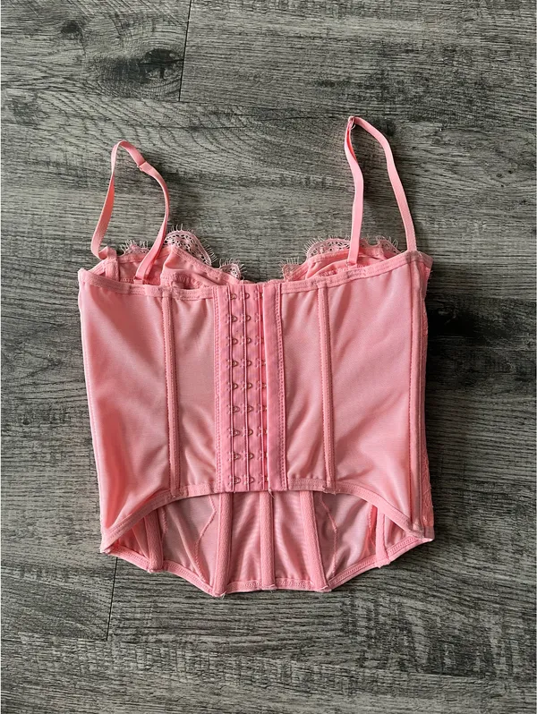 Urban Outfitters Pink out from under love corset top - Image 2
