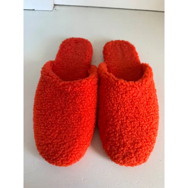 Bombas‎ women's Sunday Mule Slipper in bright rust orange size 10 - Image 4
